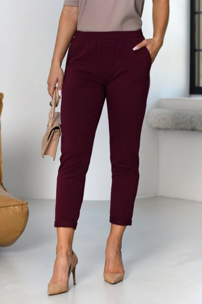 Dámské kalhoty LENA DARK MAROON M