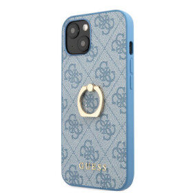 Pouzdro Guess PU 4G Ring iPhone 13 mini modré