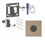 GEBERIT - Elektronické ovládání splachování pisoárů typ 40, bateriové napájení, easy to clean, Bluetooth, kartáčované červené zlato 116.034.QB.1