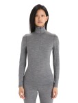 Dámské merino tričko s dlouhým rukávem ICEBREAKER Wmns 200 Oasis LS Half Zip, Gritstone Heather velikost: M