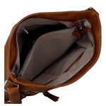 Trendy dámská koženková crossbody kabelka Zeta, hnědá new