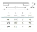 Tulip Nábytková úchytka Cana rozteč: 160mm zelená (303204)