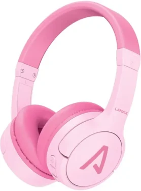 LAMAX BaseKid1 Pink / Bezdrátová sluchátka / mikrofon / Bluetooth 5.3 / USB-C (LXOHMBAKI01PA)