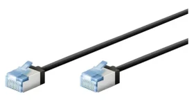 Goobay 74315 černá / Patch kabel / Cat6A / U/FTP / Slim / 0,15 m (74315)