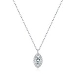 Stříbrný dvojitý náhrdelník Cristy 1 ct MOISSANITE + CERTIFIKÁT, Stříbrná 40 cm + 5 cm (prodloužení) certifikát GRA, hadřík na čištění stříbra, dárková krabička