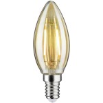 Paulmann 28705 LED Energetická třída (EEK2021) F (A - G) E14 svíčkový tvar 4.7 W = 37 W zlatá (Ø x v) 35 mm x 98 mm 1 ks
