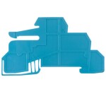 Bolt-type screw terminals, Accessories, Partition plate, Dark Beige, 2 mm WTW WFF35 1067100000 šedá Weidmüller 10 ks