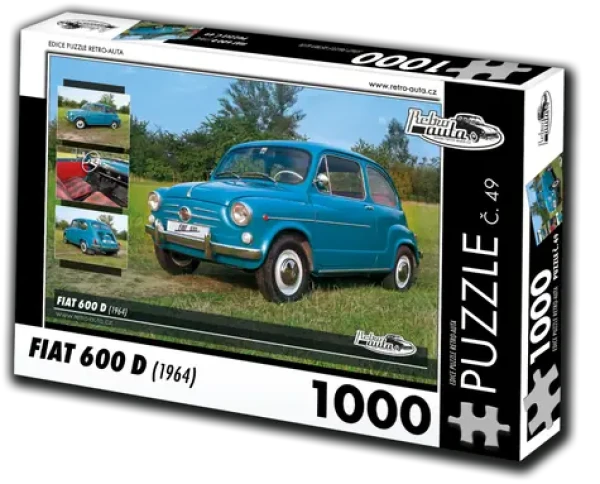 RETRO-AUTA Puzzle č. 49 Fiat 600 D (1964)