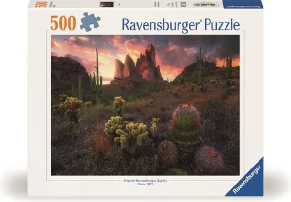 Ravensburger Puzzle: Kaktusy za soumraku