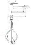 HANSGROHE - Zesis M33 Dřezová baterie 160, s výsuvnou sprškou s přepínačem, vzhled nerezu 74801800