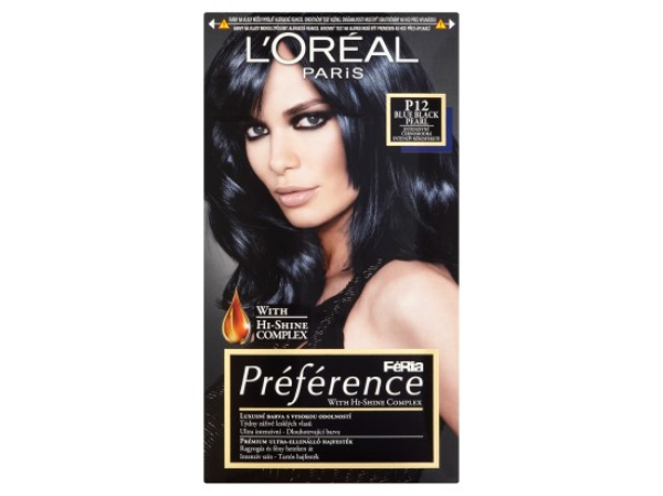 L'Oréal Paris Féria Préférence Blue Black Pearl intenzivní černomodrá P12