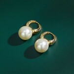 Náušnice s 11 mm perlou Erika, Bílá