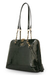 Luxusní dámská koženková kabelka Isabelle N., tmavě zelená