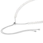 Perlový náhrdelník Juliena - sladkovodní perla, stříbro 925/1000, 70 cm Bílá