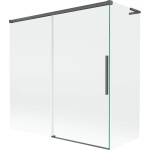 MEXEN/S - Rox L vanová zástěna 2-křídlová posuvná 160 + 75 x 150, transparent, grafit kartáčovaná 8C9L-160-075-66-00