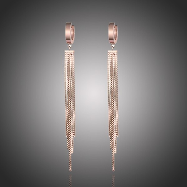 Ocelové náušnice Diana Gold - chirugická ocel, Zlatá