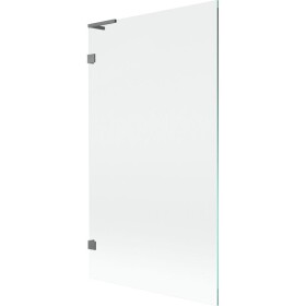 MEXEN/S - Lunar L vanová zástěna FIX 100 x 150, transparent, grafit metal 897L-100-000-95-00