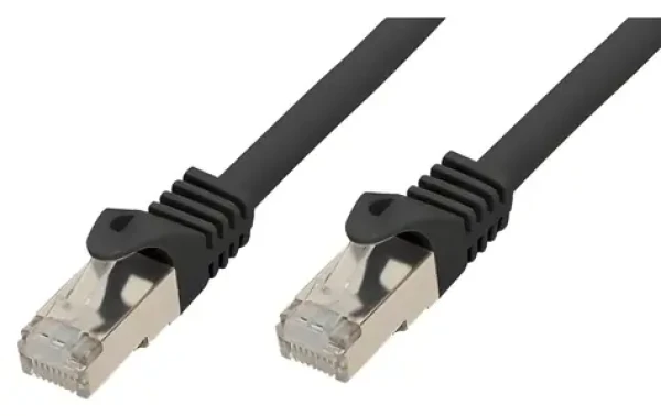 Shiverpeaks BASIC-S Cat7 slim černá / Patch kabel / U/FTP / RJ-45 / 1 m / 600 MHz (BS75511-SLS)