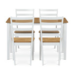 Jídelní set 1+4, rozměr stolu 120x75x75 cm, MDF, dýha, masivní nohy, moření dub