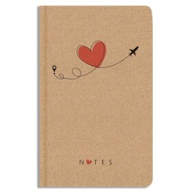 Notes tečkovaný A5 Kraft Letadlo