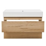 Koupelnová skříňka 2 zásuvková s umyvadlem SAT B-Way 99x50x45 cm dub mat BWAY2100OAKU2BI BWAY2100OAKU2BI