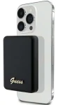 Guess Metal Script Logo MagSafe černá / Powerbanka / 5000 mAh / 15 W (GUPBM5ALGSGK)