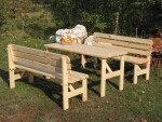 ROJA VIKING zahradní stůl dřevěný PŘÍRODNÍ - 150 cm