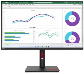 31.5" Lenovo T32h-30 černá / IPS / 2560x1440 / 4ms / 1000:1 / 350cd-m2 / DP+HDMI / Pivot / VESA (63D3GAT1EU)