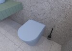 Wc s prkénkem softclose závěsné SAT Infinitio tmavě modrá mat zadní odpad SATINF010RREXPDBLM SATINF010RREXPDBLM