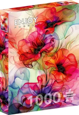 ENJOY Puzzle Pestrobarevné květinové vlny
