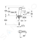 GROHE - Concetto Páková umyvadlová baterie ES, chrom 2338510E