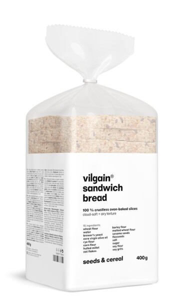 Vilgain Bílý tousťák se semínky a cereáliemi – 400 g