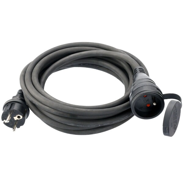 Prodlužovací kabel venkovní, 10m, 1 zás., 3x1,5mm, černý, IP44, FESTA INDUSTRY
