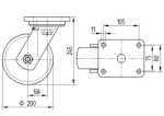 Tente Kolečko pro Extra vysoké zatížení O 200 mm, otočné 1776