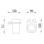 Nimco Bormo chrom držák na kartáčky BR X3-58W-26 BR X3-58W-26