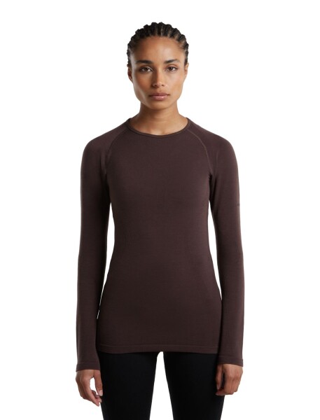 Dámské merino triko dlouhý rukáv ICEBREAKER Wmns Merino 260 Zoneknit Seamless LS Crewe, Bittersweet velikost: L
