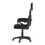 Kancelářská židle, výškově nastavitelná, černá látka, KA-R223 BK