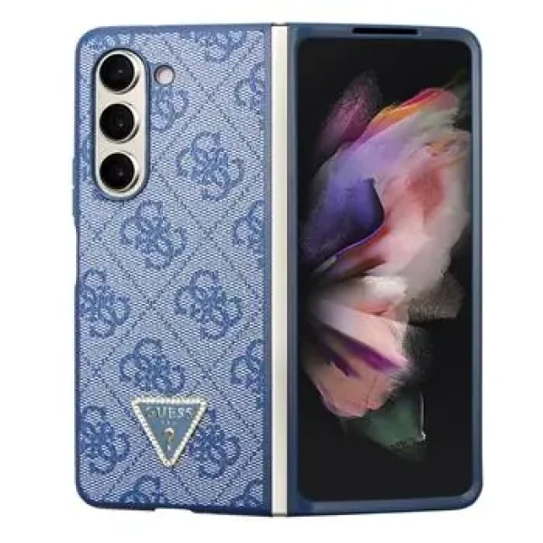 Pouzdro Guess 4G PU Leather Triangle Samsung Galaxy Z Fold 5 modré