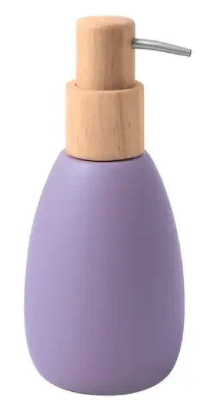 Spirella SVEN dávkovač mýdla matně levandulový / polyresin / dřevo / 260 ml