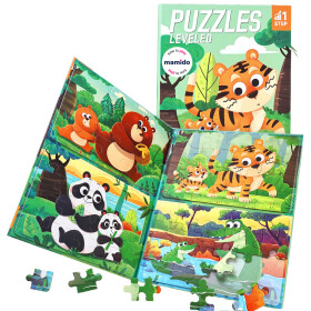 Mamido Magnetické puzzle 4v1 zvířátka MT1571