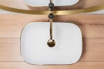 REA - Umyvadlo na desku Belinda White GOLD BRUSH REA-U7422
