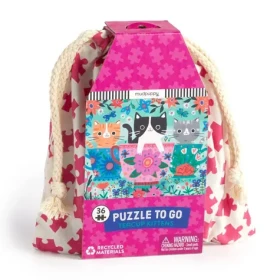 Mudpuppy Puzzle Koťata v hrnku na čaj v látkovém pytlíku