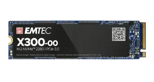 EMTEC X300 512GB / SSD / M.2 2280 / PCle Gen3 / čtení: 3000MBs / zápis: 2500MBs (ECSSD512GX300)