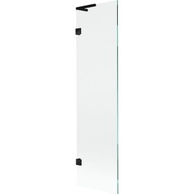 MEXEN/S - Lunar L vanová zástěna FIX 50 x 150, transparent, černá 897L-050-000-70-00