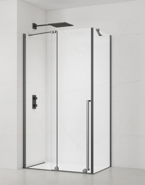 Sprchový kout obdélník 120x90 cm SAT Xmotion PVD Gun metal SATBWIXM120S90GM SATBWIXM120S90GM