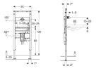 GEBERIT - Duofix Montážní prvek pro umyvadlo, 130 cm, pro nástěnnou baterii s funkčním boxem a zápachovou úzávěrkou pod omítku 111.561.00.2