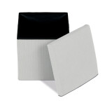 Taburet s úložným prostorem, krémová manšestrová látka