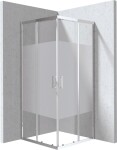 DEANTE - Sprchový kout Funkia Evo čtvercový, čtvercový, 80x80 cm - vzor pruh KYC_0E88P