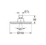 GROHE - Euphoria Cube Hlavová sprcha, 1 proud, chrom 26468000