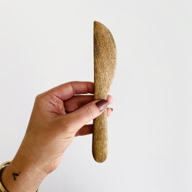 MADAM STOLTZ Dřevěný nůž Mango Wood 18 cm, přírodní barva